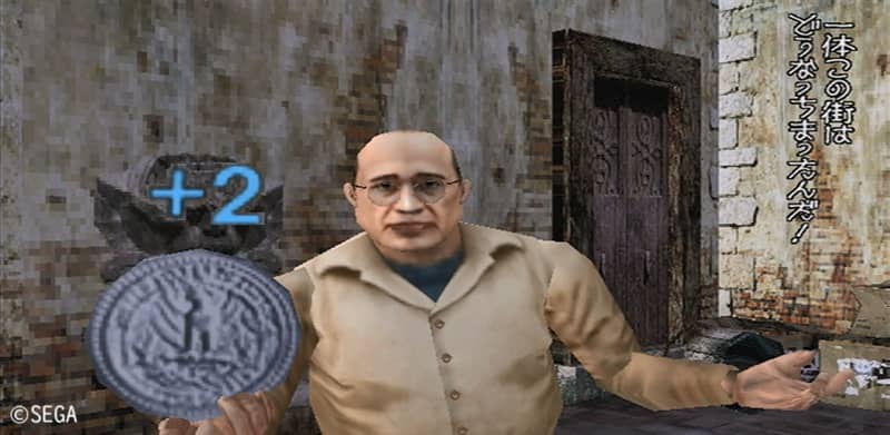 水飲み場の中年男性